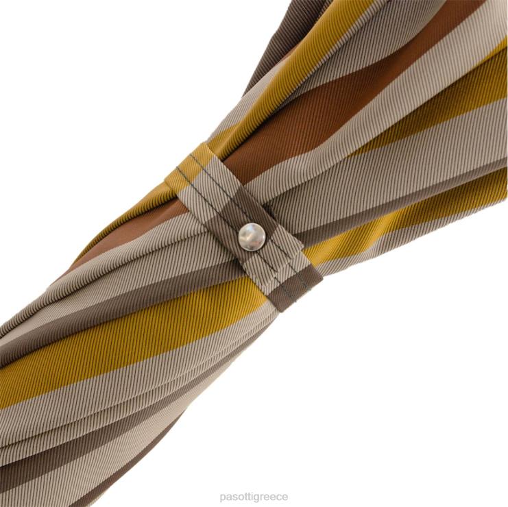 ομπρέλα | PASOTTI 142 venez-4 s - ριγέ ομπρέλα με λαβή από δέρμα στρουθοκαμήλου 2N6B897 άνδρες